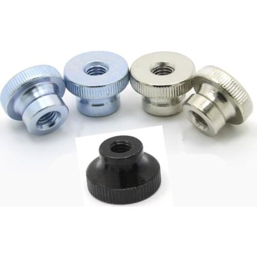 10pcs-2pcs Knurled Hand Nut GB806 M3 M4 M5 M6 M8 M10 Galvanized Knurled Thumb Nut High Head Hand tighten Nut with Collar