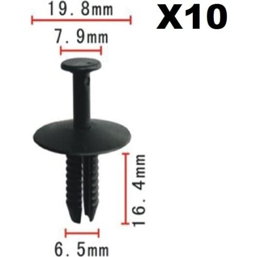 10pcs OE Nylon Bumper Trim Retainers Clips Replaces For BMW 3 5 & 7 Series Moulding Trim Retainer Clips