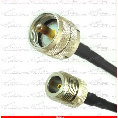 10x N female jack TO UHF male plug straight crimp RG58 cable jumper pigtail 50cm