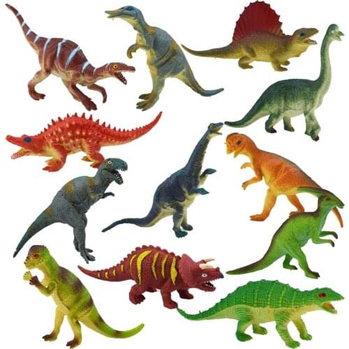 12 PVC Jurassic Tyrannosaurus Hadrosaurus Brontosaurus Triceratops Dinosaur Toy Model kids toys boys funny gift
