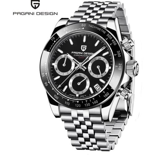 2021 Pagani Design Men Quartz Watch Luxury Sports Watch Mens Stainless Steel 100m Waterproof Time Code Table Relogio Masculino