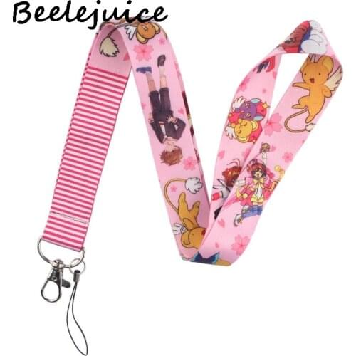 24pcs Cardcaptor Sakura Classical Style Lanyard keys Phone Working Badge Holder Neck Straps Phone Hang Ropes webbings ribbons