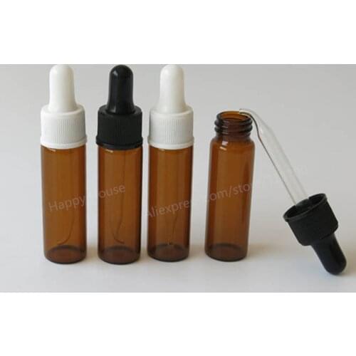 24 x 15ml Mini Refillable Amber Glass E-liquid Dropper Bottle 15cc Brown Pipette Dropper Vial 1/2oz Glass Sample Container