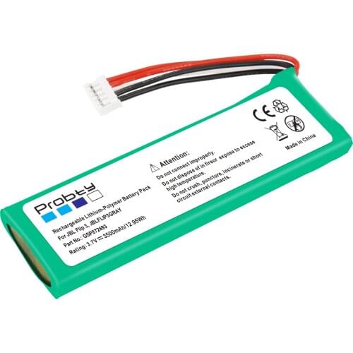 3.7V 3200mAh GSP872693 Battery for JBL Flip 3, JBLFLIP3GRAY