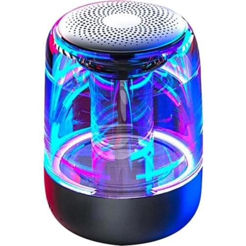 6D Panoramic Sound Colorful LED Light Mini Portable BT Speaker Support TF Card Handsfree Outdoor B