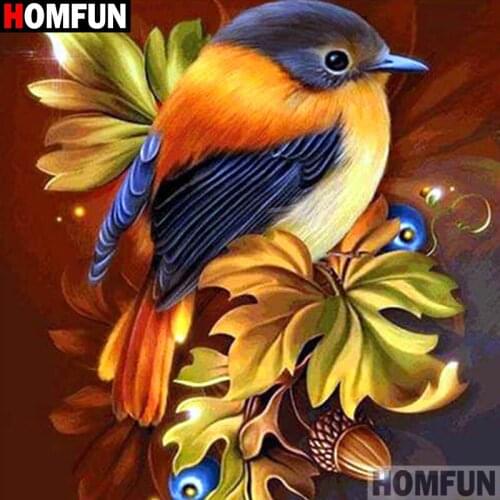 HOMFUN Full Square/Round Drill 5D DIY Diamond Painting "Animal bird" 3D Diamond Embroidery Cross Stitch Home Decor A19979