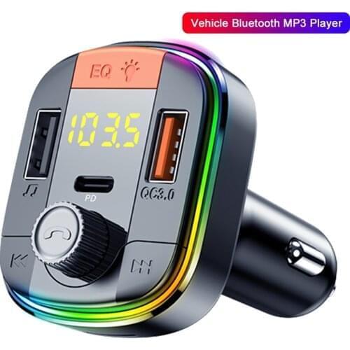 Bluetooth Car Audio Switch Radio Button MP3 Player Adapter USB Charger 3.0 LED Ambient Light 4x4 Automobile Accessories Interior