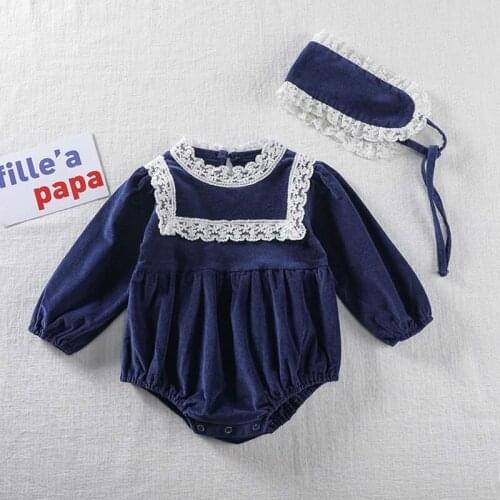 Baby Girl Bodysuit Cotton Infant Baby Jumpsuit With Headband Newborn Baby Girl Clothes Lace Princess Toddler Playsuit