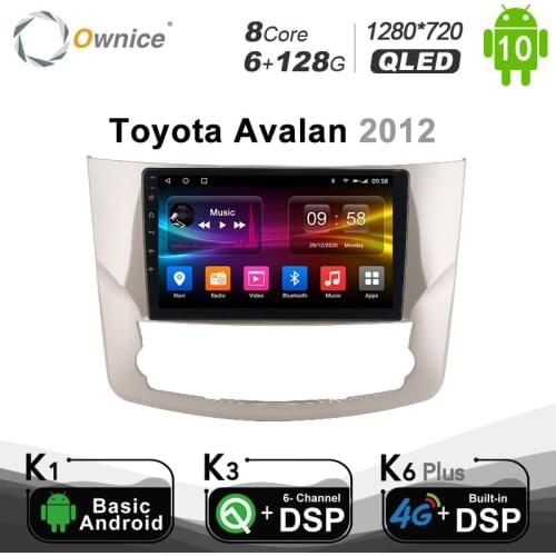 Carplay 6G+128G Android 10.0 Car Multimedia Player For Toyota AVALON 2012 Autoradio Navigation GPS Radio Head Unit IPS 1280*720