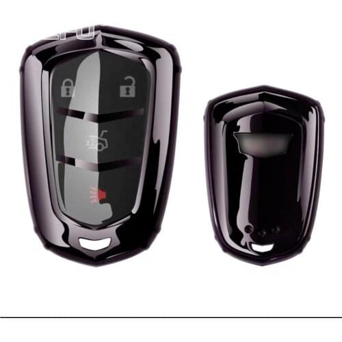 TPU Car Auto Remote Key Case Cover Shell for Cadillac CTS XTS ATS ATS-L XLS SRX Car Key Chain Ring Accessories