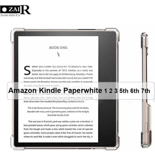 TPU Case For Amazon Kindle Paperwhite 1 2 3 6.0'' Silicone Case Soft Transparent Back Cover for PaperWhite 6th 8th 2016 2018