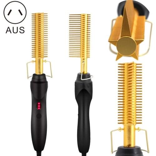 Electric Curling Comb Curl Straighten Hair Wet And Dry Copper Comb Multifunctional Electric Straightening Comb MH88