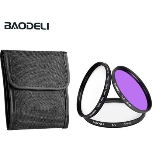 BAODELI Dslr Mrc Filtro One Set CONCEPT UV CPL FLD Lens Filter 49 52 55 58 62 67 72 77 82 mm For Camera Cannon Nikon Sony a6000