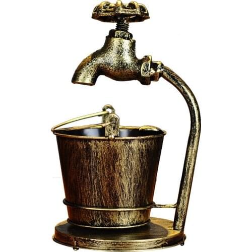 Hot YO-Wrought Iron Handmade Ashtray Ornament Retro Ashtray Figurines Desktop Crafts Bar Coffee Photography Props Gift