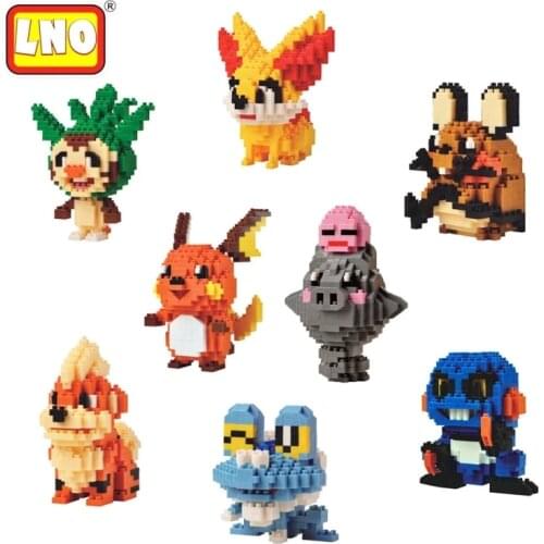 New Arrival Styles Kawaii Anime Cartoon Animal Diamond Block Plastic Cube Building Blocks Bricks Educational Toys Game