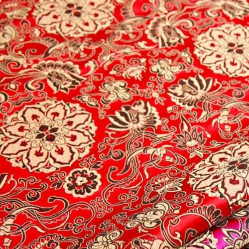 500cm*75cm wholesale Goddess of Flowers imitation silk brocade satin fabric for dress, wedding clothing, kids suits diy