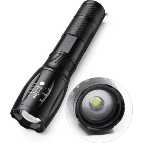 Portable Zoom Tactical Flashlight XM-L T6 LED Ultra Bright Torch 5-Mode Light Waterproof Lamp For Camping Hunting