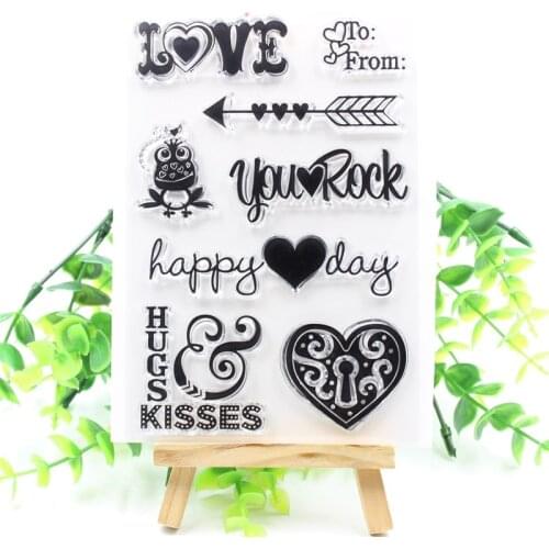 KSCRAFT LOVE Transparent Clear Silicone Stamps for DIY Scrapbooking/Card Making/Kids Fun Decoration Supplies 234