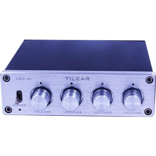 1 input 4 output audio splitter, lossless switching amplifier stereo signal distribution, Frequency response: 20HZ-20KHZ