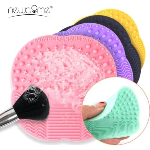 Silicone Makeup Brush Cleaner Pad Foundation Makeup Brush Scrubber Board Mat Make Up Washing Brush Gel Cleaning Pad Makeup Tool