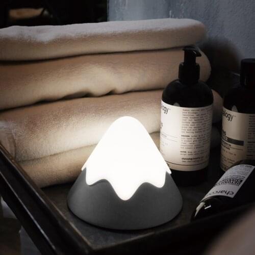Snow Mountain Lamps Creative Bedroom Bedside Voice Control LED Charging Atmosphere Light Adjustable Eye Protection Night Lights