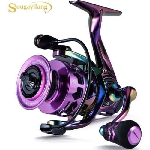 Sougayilang 12+1BB Colorful Ultralight Spinning Reel with Graphite Frame 6.0:1 High Speed 39 Lb Drag for Saltwater or Freshwater