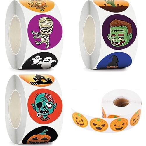 Halloween Sealing Sticker for Home Horror Party Supplies Trick or Treat Ghost Pumpkin Candy Halloween Decoration