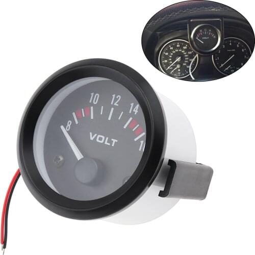 High-Quality Durable Universal 2 Inch 52mm Voltmeter Gauge Meter Suitable for 8-16V Auto Vehicle Power Measure Gauge