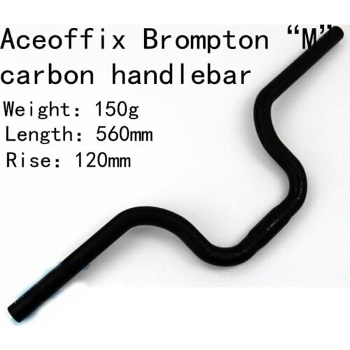 150g Aceoffix Carbon Fiber Bicycle Handlebar M Model UD Matte MTB Carbon Handlebar 500-560mm For Brompton Bridy Parts