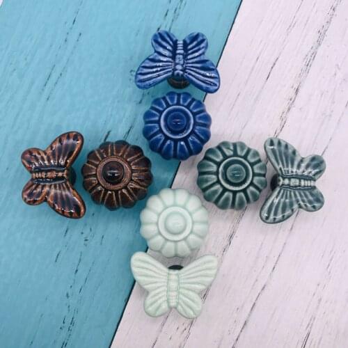 1x Shabby Restore vintage knobs handcrafted authentic ceramic knobs and pulls for dresser drawers kitchen bathroom cabinets Knob