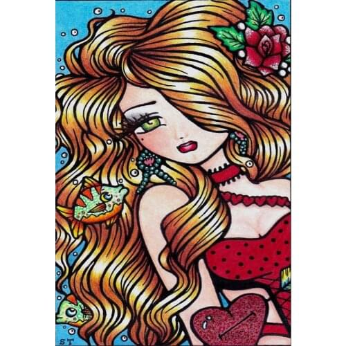 5D DIY Poured Glue Diamond Painting Kits Scalloped Edge Unique Handcraft Gift Home Wall Decoration Soft Canvas Fall Decor