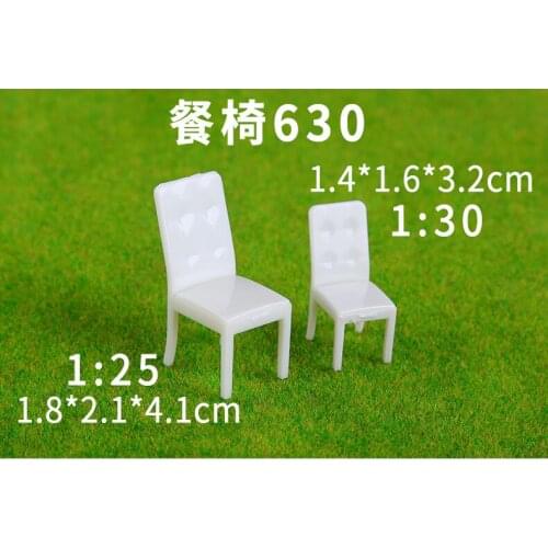 Wik is 6 PCS mini indoor dining chair 1/25 1/30 model materials