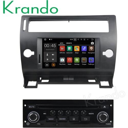 Krando 7" Android 9.0 car audio navigation multimedia system for Citroen C4 2005-2011 radio gps dvd player WIFI 3G DAB
