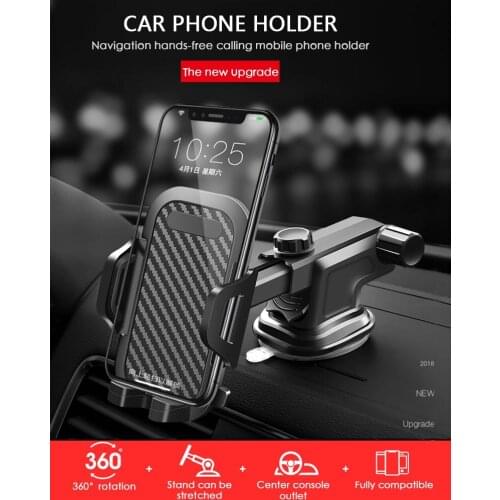 Car multi-function mobile phone holder Reusable bracket can be installed at air outlet navigation instrument panel For universal