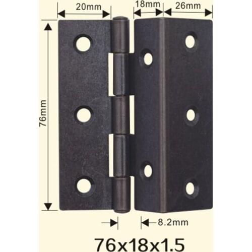 Freeshipping 76*18*1.5mm Iron Metal Hinge Sewing Machine Folding Table Furniture Flip Tray Hinges Big Door Hinges