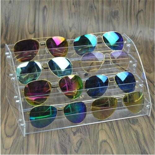 Free Shipping 2/3/4/5/6/7 Tiers Acrylic Makeup Nail Polish Shelf Organizer Rack Display Lipstick/Sunglasses Rack Stand Holder
