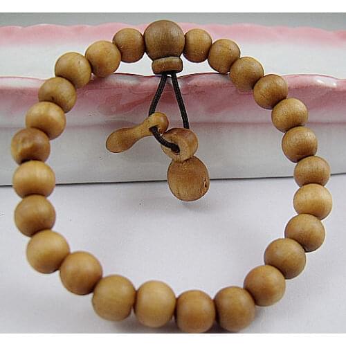 8mm Peach Wood Beads Tibetan Buddhism Bracelet