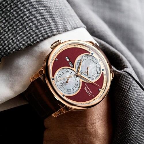 Switzerland Luxury Brand LOBINNI Mens Watches Sapphire Automatic Mechanical Watch Multi-function Display 50M Waterproof L18015