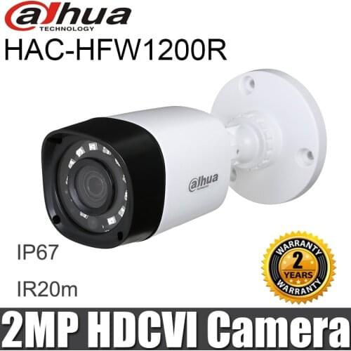 Dahua HAC-HFW1200R 2MP HDCVI camera HD 1080P CVI IR Bullet Camera IP67 IR 20m 3.6mm lens replace HAC-HFW1000R analog camera