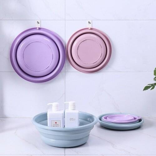Travel Bathroom Silicone Portable Camping Folding Wash Basin Collapsible Bucket/ Dish Tub
