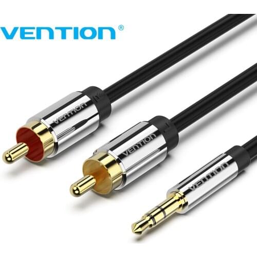 Aluminum alloy RCA Cable HiFi Stereo 3.5mm to 2RCA Audio Splitter male to male RCA Jack for Home Theater