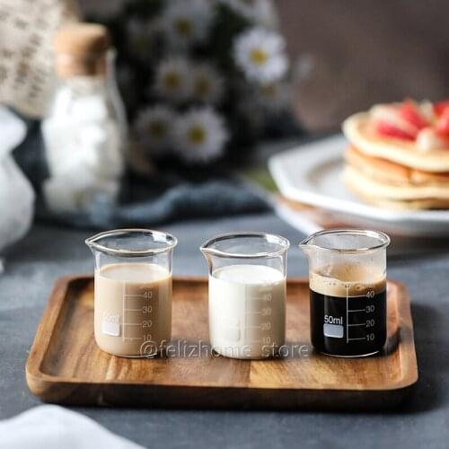 Mini Pyrex graduated measuring cup maple syrup creamer web celebrity coffee house espresso cup serving cup