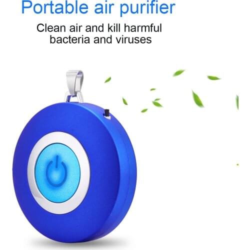Mini Portable Air Purifier Cleaner Necklace Wearable Negative Ion Ionizer Generator USB