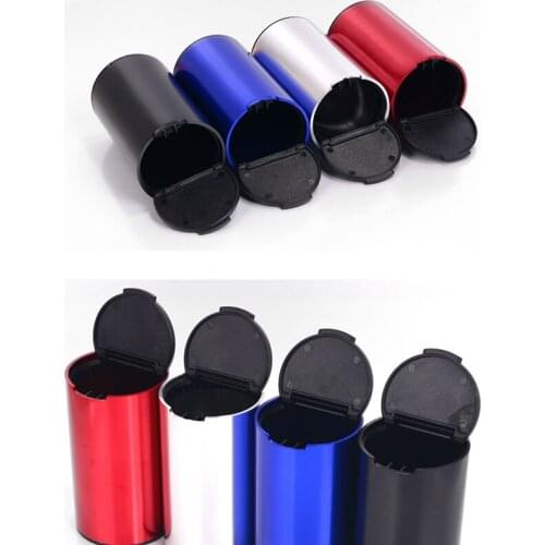Fashion Portable Car Led Ashtray With Lid Cup Holder Travel Auto Cigarette Smoke Remove