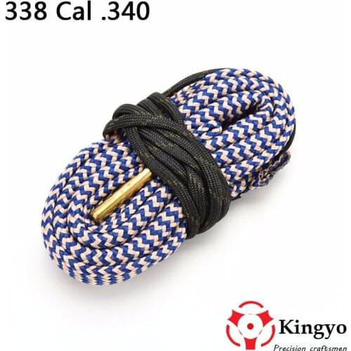 Bore Snake Cleaner Fit .338 .340 cal Caliber Rifles Sling Brushes Cleaning Kit