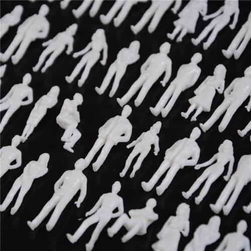New 1:50 scale model miniature white figures Architectural model human scale HO model ABS plastic peoples 10pcs/pack