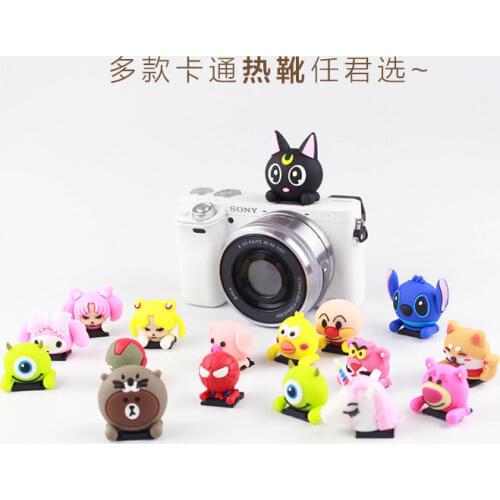 New 3D Cartoon pet lovers DSLR Camera Flashlight Hot Shoe cover For Canon Nikon Fuji Samsung Leica sony Olympu LUMIX mirrorless