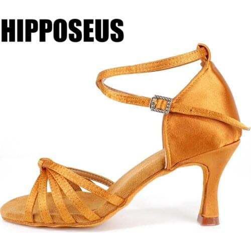 Professional Dance Shoes New for Women/Girls/Ladies Ballroom Latin&Tango&Salsa&Jazz High Heeled 5/7cm Suede Sole Indoor Satin/PU