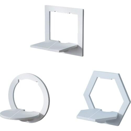 Hole-free Fan-shaped Shelf Wall Bedroom Mount Wall Partition Bedside Hook Rack Balcony Creative Flower Pot Stand