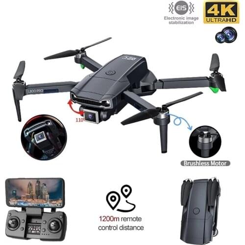 Rc Drone Gps 4k HD 5g Wifi Fpv Dual Camera Brushless Foldable Quadcopter RC Distance 1.2KM Adult Outdoor Toys Drone Weight 227g